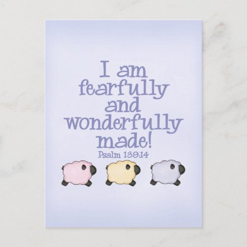Fearfully and Wonderfully Made _ Blue Postcard
