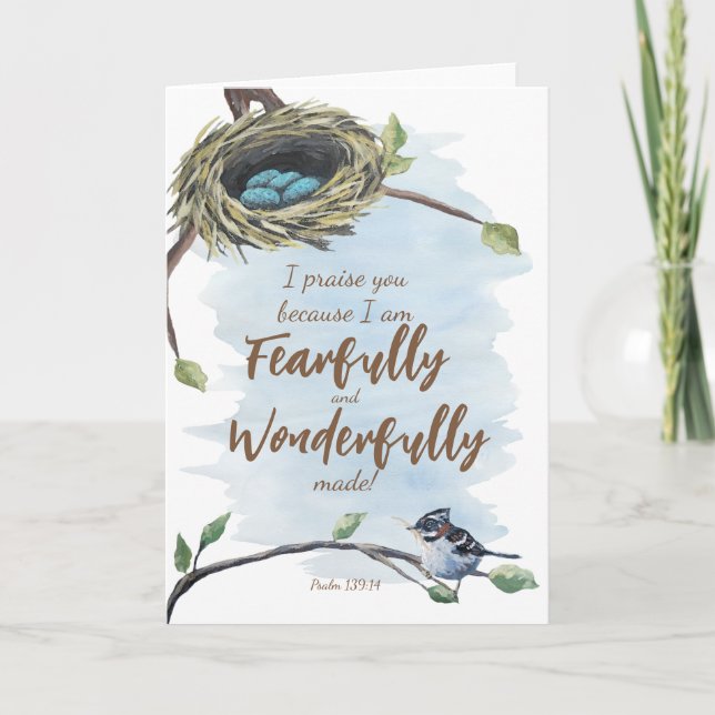 Fearfully and Wonderfully Made Card (Front)