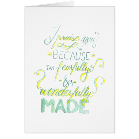 Fearfully and Wonderfully Made Cards (Front)