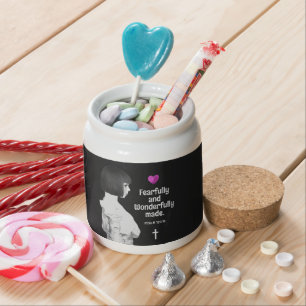 Fearfully and Wonderfully Made Cute Girl Christian Candy Jar