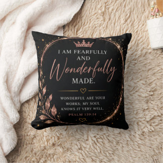 Fearfully and Wonderfully Made Faith Throw Pillow