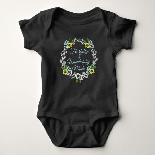 Fearfully And Wonderfully Made Floral Baby Bodysuit
