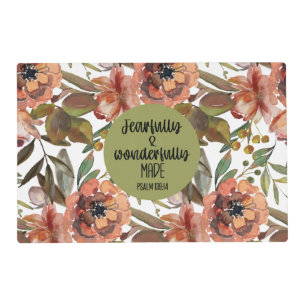 Fearfully and Wonderfully Made Floral Placemat