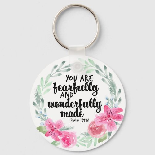 Fearfully and wonderfully made keychain