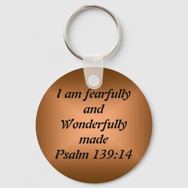 Fearfully and Wonderfully Made Keychain (Front)