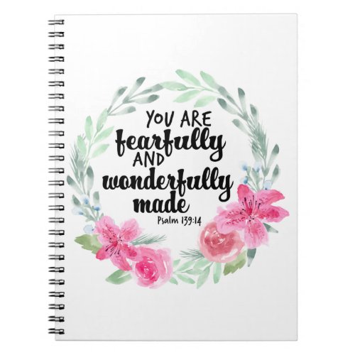 Fearfully and wonderfully made notebook