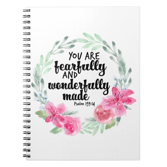 Fearfully and wonderfully made notebook (Front)