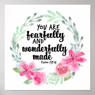 Fearfully and wonderfully made poster