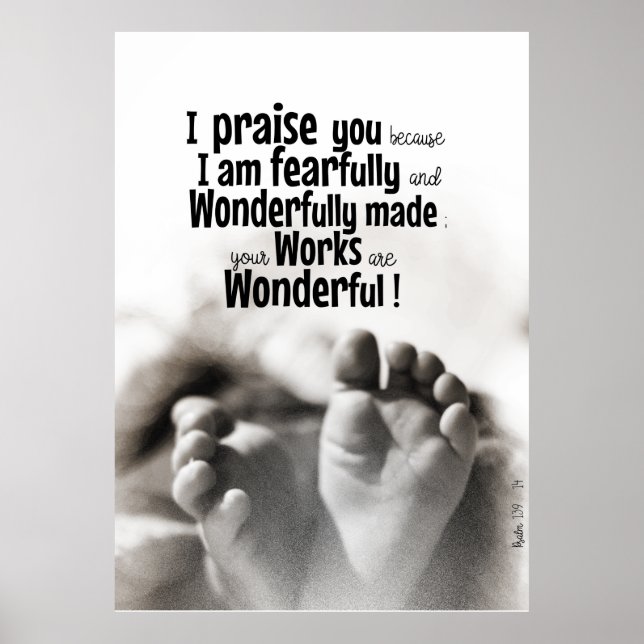 Fearfully and wonderfully made poster (Front)