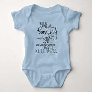 Fearfully and Wonderfully Made Psalm139 Baby Bodysuit
