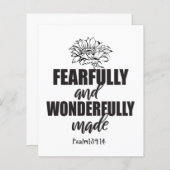 Fearfully And Wonderfully Made Psalm 139 14 (Front/Back)