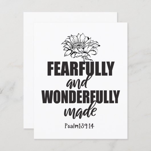 Fearfully And Wonderfully Made Psalm 139 14 (Front/Back)