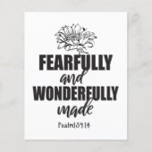 Fearfully And Wonderfully Made Psalm 139 14 (Front)