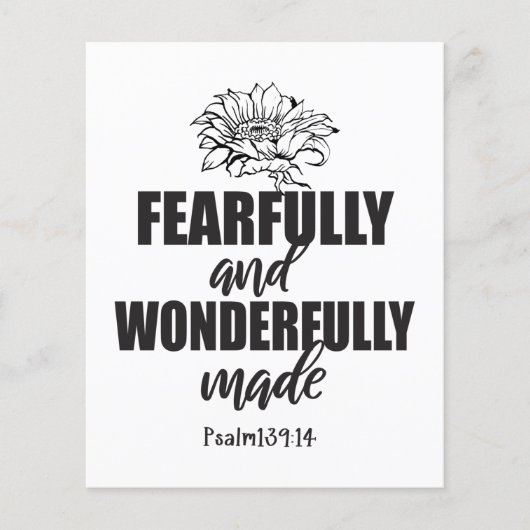 Fearfully And Wonderfully Made Psalm 139 14 (Front)