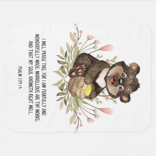 Fearfully And Wonderfully Made, Psalm 139:14, Baby Blanket | Zazzle