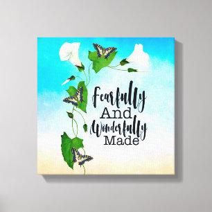 Fearfully and Wonderfully Made Psalm 139:14 Canvas Print