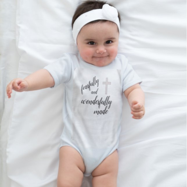 Fearfully and Wonderfully Made Script Baby Bodysuit (Creator Uploaded)