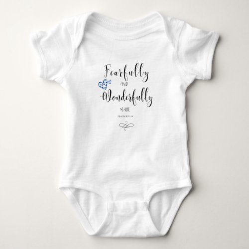 Fearfully and Wonderfully Made Scripture Baby Suit Baby Bodysuit
