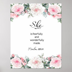 Fearfully And Wonderfully Made, Scripture, Bible  Poster