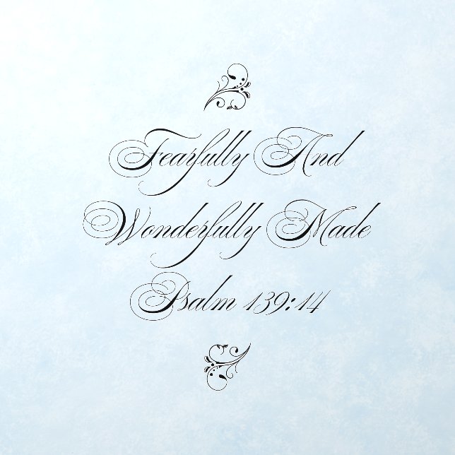 Fearfully And Wonderfully Made Wall Decal Decor (Insitu 1)