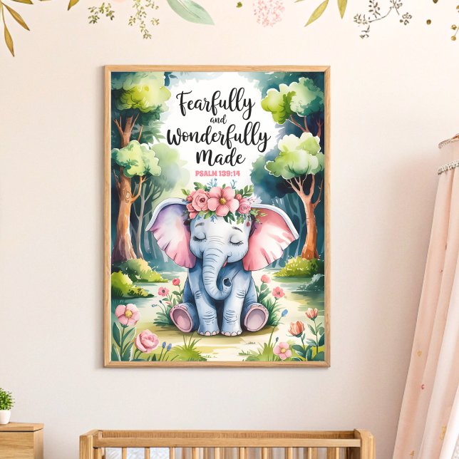 Fearfully & Wonderfully Made Christian Nursery Art Poster (Creator Uploaded)