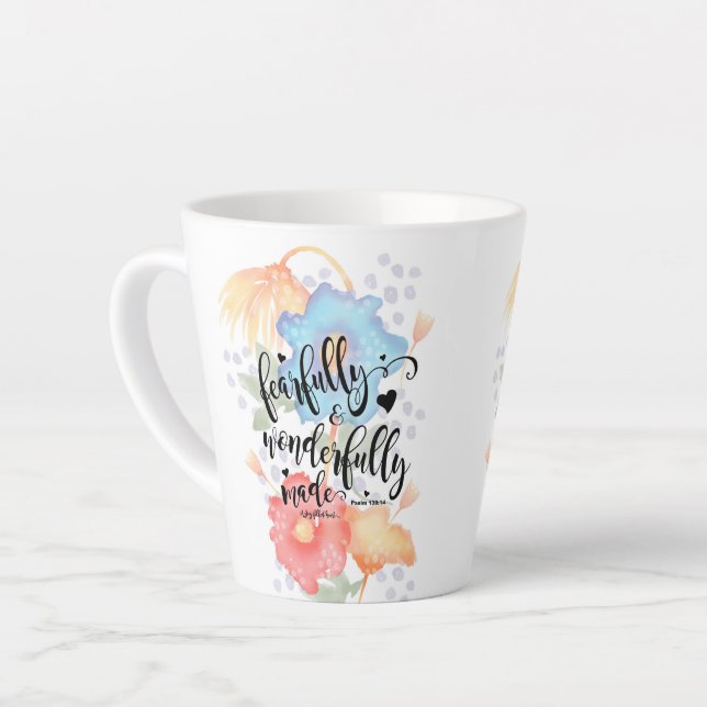 Fearfully & Wonderfully Made Small Latte Mug (Left Angle)