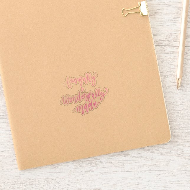 Fearfully & Wonderfully Made Sticker (Notebook)