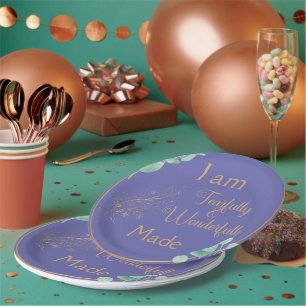 Fearfully & Wonderfully Made (Very Peri)  Paper Plates