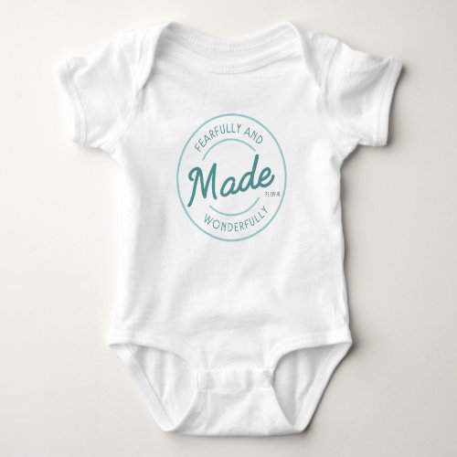 Fearfully  Wonderfully Made Vintage Stamp Baby Bodysuit