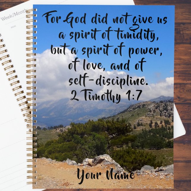 Fearless And Free 2 Timothy 1:7 Custom Bible Verse Planner (Creator Uploaded)