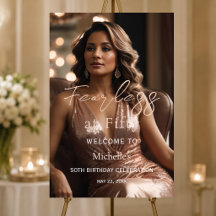 Fearless at Fifty 50th Birthday Welcome Sign