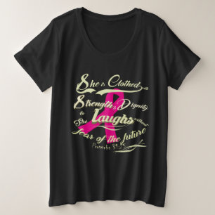 Fearless-Breast Cancer Awareness Plus Size T-Shirt