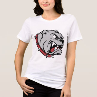 Fearless Bulldog Girl Tee | Bold Mascot Design for