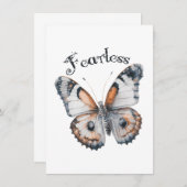 Fearless Butterfly Watercolor Graphic Design, Fear (Front/Back)