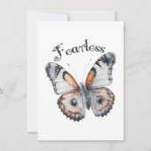 Fearless Butterfly Watercolor Graphic Design, Fear (Front)
