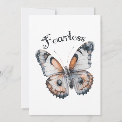 Fearless Butterfly Watercolor Graphic Design Fear Announcement