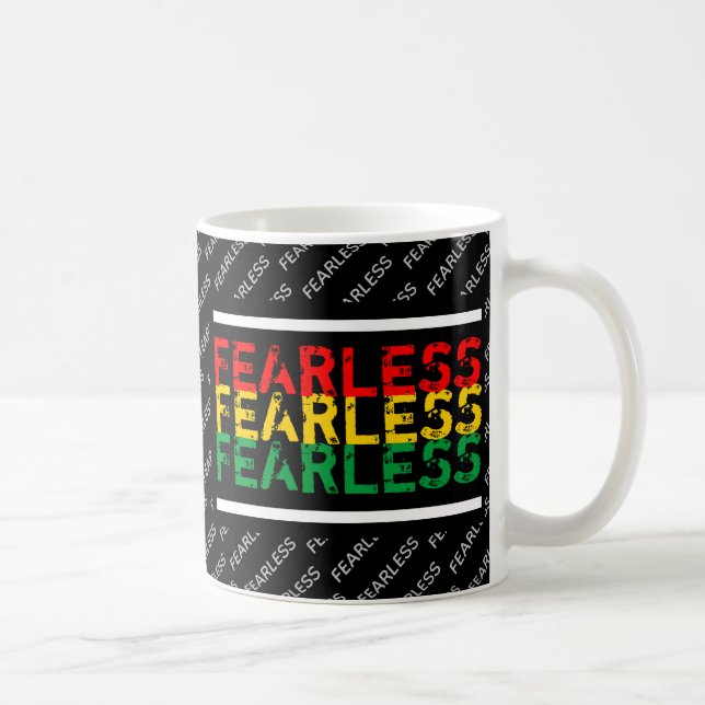 FEARLESS Christian Scripture Psalm 27 Black Coffee Mug (Right)