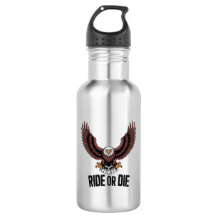 Fearless Eagle Rider – Bold Biker Spirit Stainless Steel Water Bottle