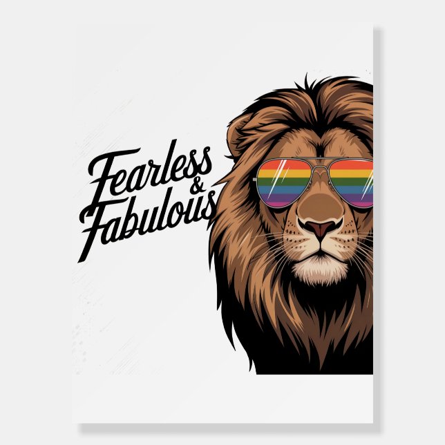 Fearless & Fabulous Pride Lion Poster (Front)
