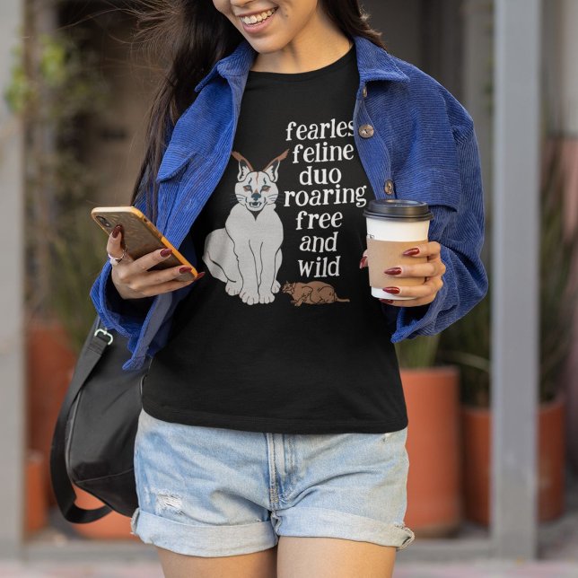 Fearless Feline Duo Roaring Free And Wild T-Shirt (Creator Uploaded)