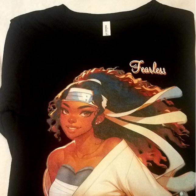 Fearless Female Anime' Samurai Fighter Tri-Blend Shirt (Creator Uploaded)
