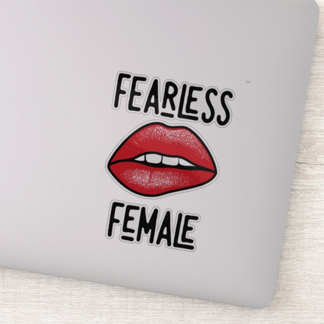Fearless Female Custom-Cut Stickers (Detail)