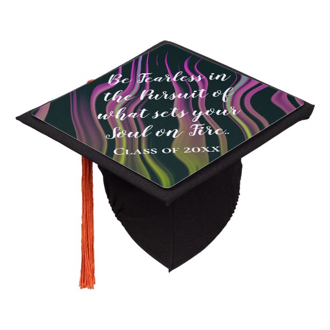 Fearless Flames Graduation Cap Topper (Angled)
