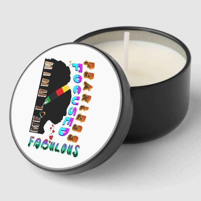 Fearless Focused Fabulous Melanin Mini Candle Favors (Corner)