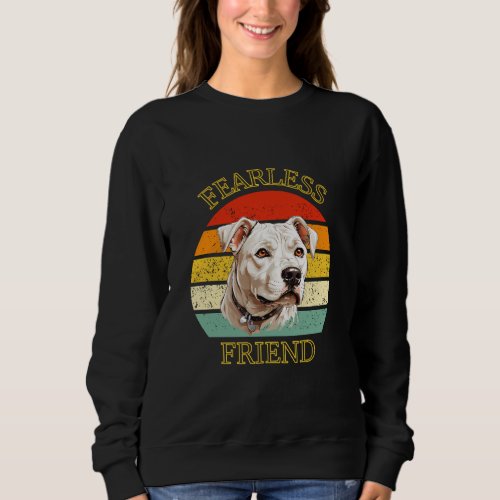 Fearless Friend Dogo Argentino Vintage Design Sweatshirt