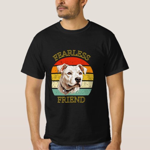 Fearless Friend Dogo Argentino Vintage Design T_Shirt