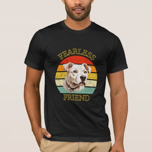 Fearless Friend Dogo Argentino Vintage Design T_Shirt