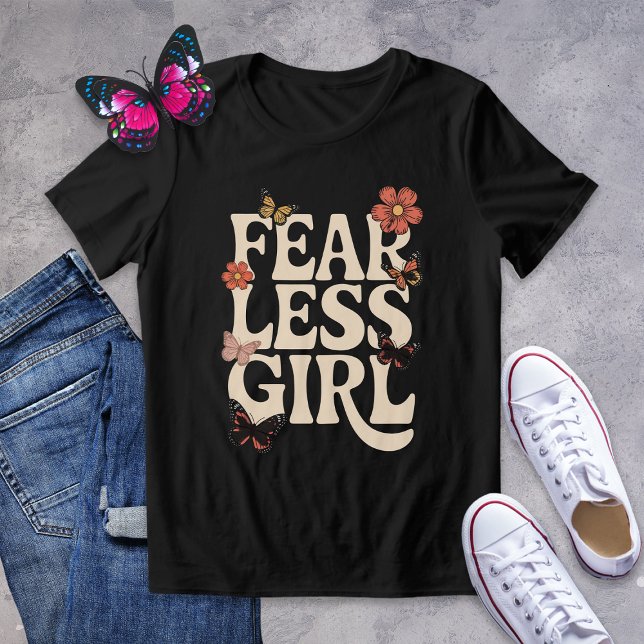 Fearless Girl Retro Butterfly Shirt (Creator Uploaded)
