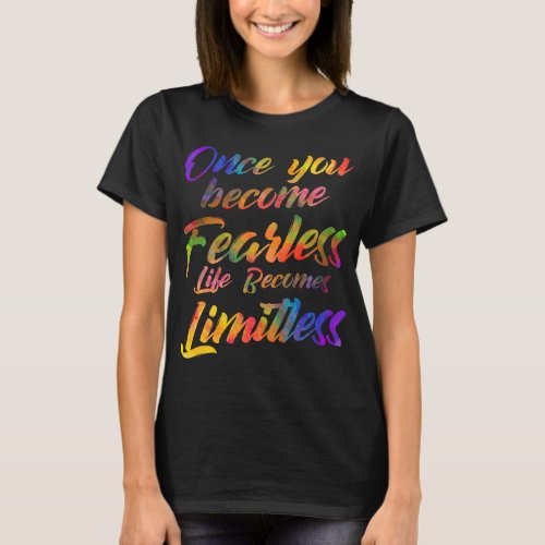 Fearless Gymnast Quote Motivational Saying Gymnast T_Shirt