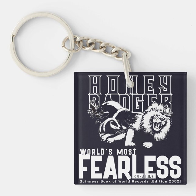 FEARLESS Honey Badger Keychain (Front)
